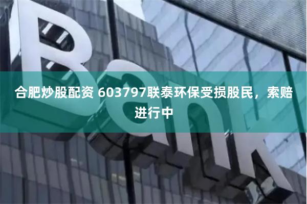 合肥炒股配资 603797联泰环保受损股民,索赔进行中