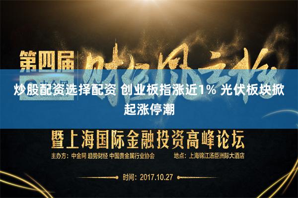 炒股配资选择配资 创业板指涨近1% 光伏板块掀起涨停潮