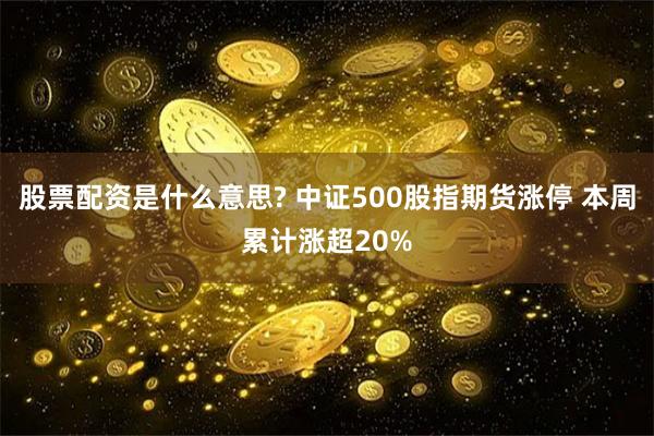 股票配资是什么意思? 中证500股指期货涨停 本周累计涨超20%