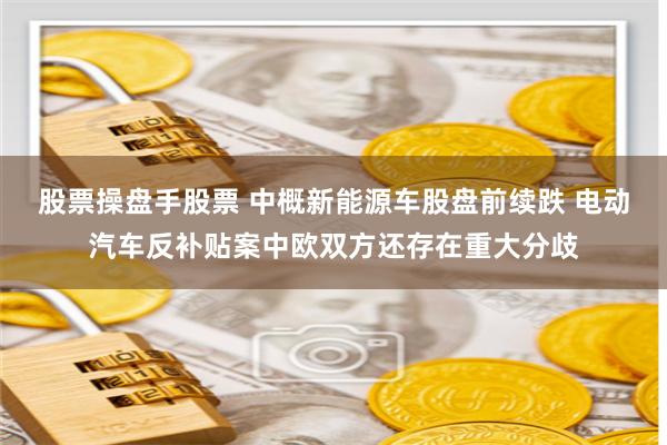 股票操盘手股票 中概新能源车股盘前续跌 电动汽车反补贴案中欧双方还存在重大分歧