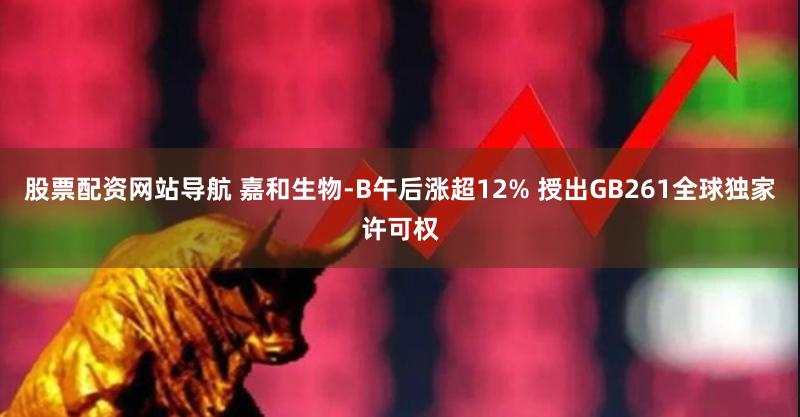 股票配资网站导航 嘉和生物-B午后涨超12% 授出GB261全球独家许可权