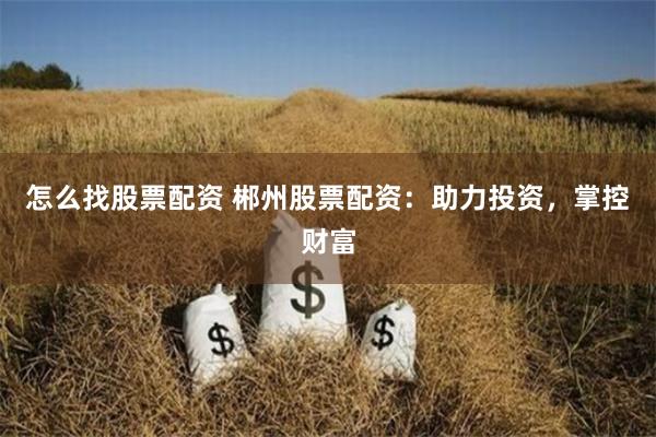 怎么找股票配资 郴州股票配资:助力投资,掌控财富